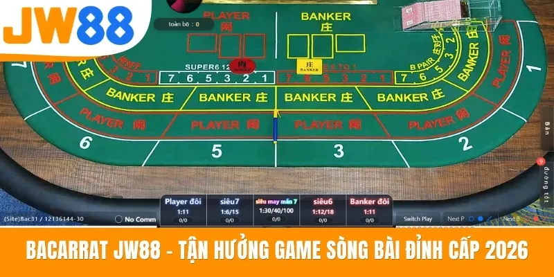 Bacarrat JW88 - Tận Hưởng Game Sòng Bài Đỉnh Cấp 2026